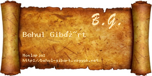 Behul Gibárt névjegykártya